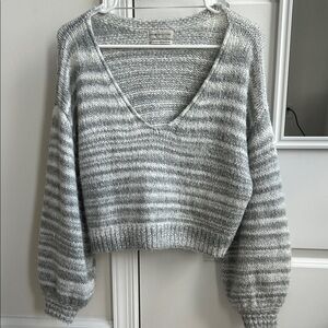 Urban Outfitters Gray V-Neck Sweater